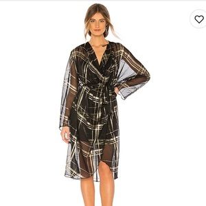 L’Academie wrap dress with slip